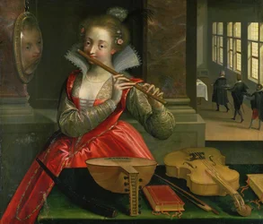 Allegorie der Musik (der Flötenspieler), ca. 1600